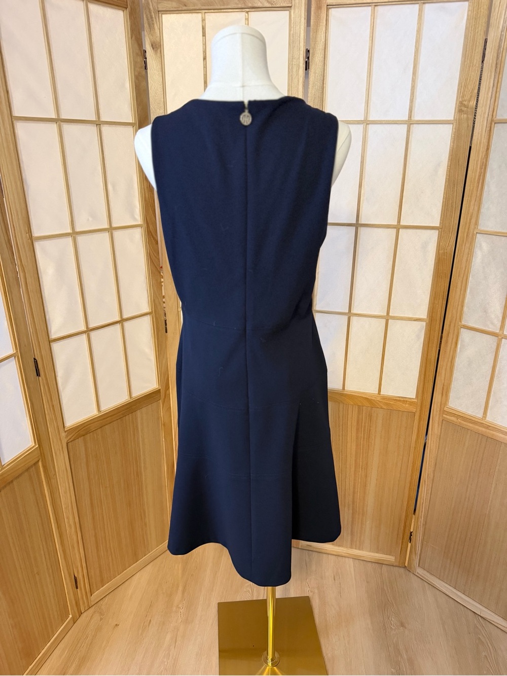 Tommy Hilfiger Navy Square-Neck Sleeveless Dress - Picture 5 of 5